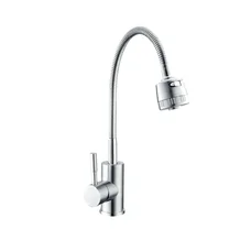 Смеситель для кухни Champion SUS-011 CHROME REFLECTOR с рефлекторным изливом из нержавеющей стали (