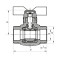 Кран шаровый PPR КШ Koer (бабочка) для горячей воды 25 (Koer K0182.PRO) (KP0235)