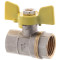 Кран шаровый FERRO PL 1/2" ГГБ газ art. 602 (латунный шар) (FE0559)