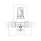 Редуктор давления Roho R1202-050 - 1/2" НН, PN25 (1-6 бар) мембранный (RO0145)