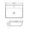 Умывальник накладной керамический Mixxus Premium Bevel-0202 с переливом 560x415x125mm (MP6481)