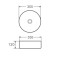 Умывальник накладной керамический Mixxus Premium Topper-0101 355x355x120mm (MP6489)