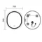 Зеркало Mixxus Premium ELLIPSE MV05-80x70-REVERSE (LED Touch, Anti-fog, димер (3-6,5kK)) (MP6643)