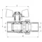 Кран с американкой 3/4" (Koer KR.227.W) белый (KR0097)