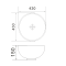 Раковина накладная Mixxus Premium ELLIPSE-0205 430х430х175mm с переливом (MP6530)