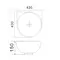 Раковина накладная Mixxus Premium ELLIPSE-0205 430х430х175mm с переливом (MP6530)