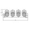 Коллектор с регулирующими вентилями на 4 исх. Roho R809-04 - 3/4"x3/4" EK (RO0251)