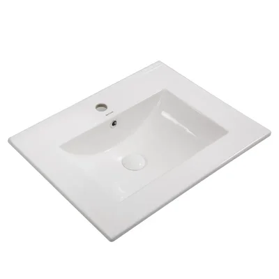 Раковина мебельная Mixxus Premium CUBIC-1501 610х460х170mm с отверстием под смеситель и переливом (