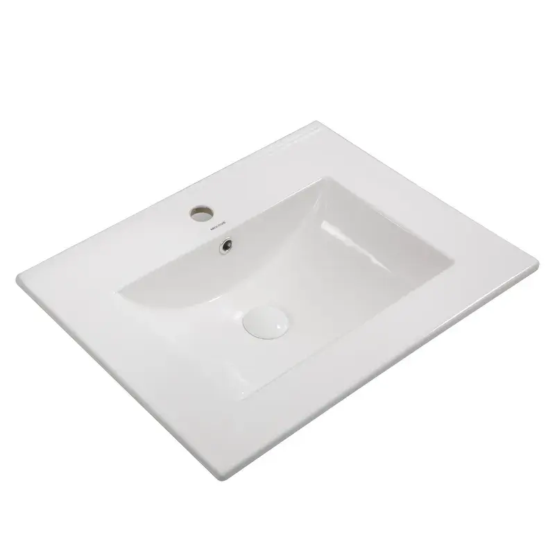 Раковина мебельная Mixxus Premium CUBIC-1501 610х460х170mm с отверстием под смеситель и переливом (
