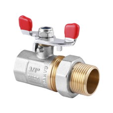 Кран с американкой 3/4" красный СК (ART 400) (WP0082)