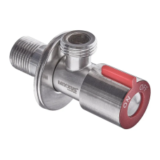 Кран для подключения сантехприборов Mixxus VAL-02-1/2x1/2 с нерж.ст. SUS304 (крас.)(УП.БЛИСТЕР) (MI