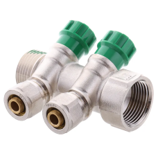 Коллектор вентильный с фитингом Koer KR.1124-2 1”x2 ways (KR2832)