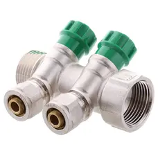 Коллектор вентильный с фитингом Koer KR.1124-2 1”x2 ways (KR2832)