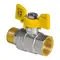 Кран шаровой KOER KR.218.G - 1" FM ГШМ YELLOW, ручка "бабочка" желтая (KR0096) Кран шаровой KOER KR.218.G - 1" FM ГШМ YELLOW, ручка "бабочка" желтая (KR0096)