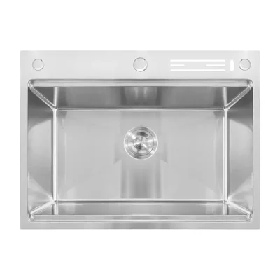 Мойка Mixxus MH7050-SK NANO-SILVER (3.0/0.8) с н.ст. со ступенькой для суш.,с подст.под ножи(нерж.)