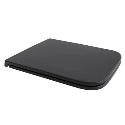 Сидение-крышка для унитаза Mixxus Premium SEAT COVER QUADRO-2001 BLACK с микролифтом 427х344х39mm (