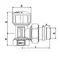 Кран радіаторний термостатичний Roho R5150-050 - 1/2" (М30х1,5) (кутовий) (RO0122)