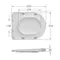 Сидение-крышка для унитаза Mixxus SEAT COVER BEVEL-2003 с микролифтом 420х334х36mm (MI6691)