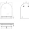 Зеркало настенное Zerix LAGUNA MRZ03-500x700x110 прямоугольное с дугообразным верхом и полкой (ZX56