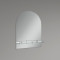 Зеркало настенное Zerix LAGUNA MRZ03-500x700x110 прямоугольное с дугообразным верхом и полкой (ZX56