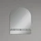 Зеркало настенное Zerix LAGUNA MRZ03-500x700x110 прямоугольное с дугообразным верхом и полкой (ZX56