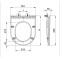 Сидение-крышка для унитаза Mixxus Premium SEAT COVER ELLIPSE-WAVE-2001 с микролифтом 428х361х50mm (