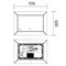 Зеркало Mixxus Premium CUBIC MR14-70x50-REVERSE (LED Touch, Anti-fog, димер) (MP6647)