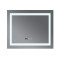 Зеркало Mixxus WARM MR02-80x80 с LED Touch, Anti-fog, димером, регулировкой яркости, часами (MI6934