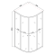 Душевая кабина без поддона Mixxus PLAIN SC01-90x90x185-TR GRAPHITE прозрачное стекло 4мм (MI6902)