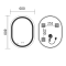Зеркало Mixxus Premium ELLIPSE MV05-80x60-REVERSE (LED Touch, Anti-fog, димер (3-6,5kK)) (MP6642)