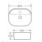 Умывальник накладной керамический Mixxus Premium Ellipse-0201 505x385x120mm (MP6482)