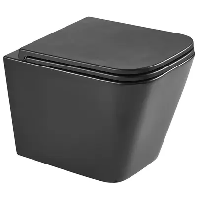 Унитаз подвесной Mixxus Premium QUADRO-0301-T3 BLACK 490х340х360mm, система смыва TORNADO 3.0 (MP65 Унитаз подвесной Mixxus Premium QUADRO-0301-T3 BLACK 490х340х360mm, система смыва TORNADO 3.0 (MP65
