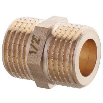 Ниппель Koer KF.N06A - 1/2'' (под прокладку) без никеля (KR3024) Ниппель Koer KF.N06A - 1/2'' (под прокладку) без никеля (KR3024)