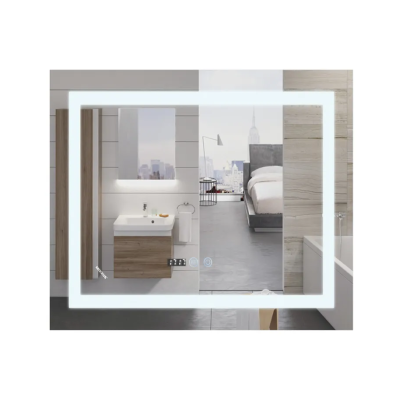 Зеркало Mixxus WARM MR02-80x80 с LED Touch, Anti-fog, димером, регулировкой яркости, часами (MI6934