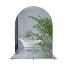 Зеркало настенное Zerix LAGUNA MRZ03-500x700x110 прямоугольное с дугообразным верхом и полкой (ZX56