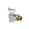 Кран с американкой 1/2" "антипротечка" (Koer KR.228.W-Gi) угловой белый (KR0195)
