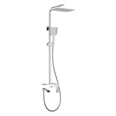 Душевая колонна KOER KB-56007-04 со смесителем, 3 функции (Цвет хром+белый) (KR5159)