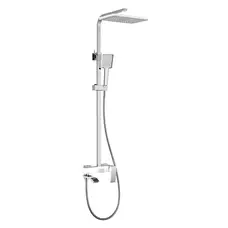 Душевая колонна KOER KB-56007-04 со смесителем, 3 функции (Цвет хром+белый) (KR5159)