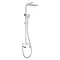 Душевая колонна KOER KB-56007-04 со смесителем, 3 функции (Цвет хром+белый) (KR5159)