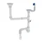 Сифон для кухні ZERIX SK-03-A 3 1/2"x40 з двома різьб. випусками та відведенням для пральної машини