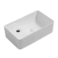 Раковина подвесная Mixxus Premium QUADRO-1201-R 430х265х135mm с отверстием под смеситель и переливо