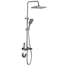 Душевая колонна со смесителем Mixxus Premium NEPTUNE 009-J GRAPHITE с кнопкой переключения, 4 режим