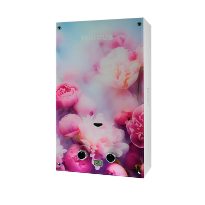 Газовая колонка MIXXUS GWH-0410 BASIC GLASS дымоходная 10 л/мин (панель из стекла с рисунком) (WH00