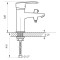 Змішувач для умивальника ZERIX PUD1 146 з виходом на душову лійку (ZX2871)