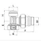 Кран радіаторний Roho R5250-050 - 1/2" кутовий (RO0132) Кран радіаторний Roho R5250-050 - 1/2" кутовий (RO0132)