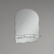 Зеркало настенное Zerix MIRRA MRZ02-600x850x105 прямоугольное с дугообразным верхом, фигурными бока
