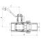 Кран с американкой 1-1/4" ручка РЫЧАГ (Koer KR.229) (KR0150)
