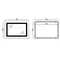 Зеркало Mixxus WARM MR02-70x50-CASE с LED Touch, Anti-fog, димером, рег. яркости, часами (MI6669)