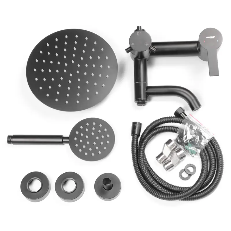 Душевая колонна со смесителем Mixxus NOX-009-J Black из нерж. стали SUS304 (MI5751) Душевая колонна со смесителем Mixxus NOX-009-J Black из нерж. стали SUS304 (MI5751)