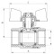 Кран шаровый СК 3/4" ГГБ Б/Н art. 602 (WP0110)